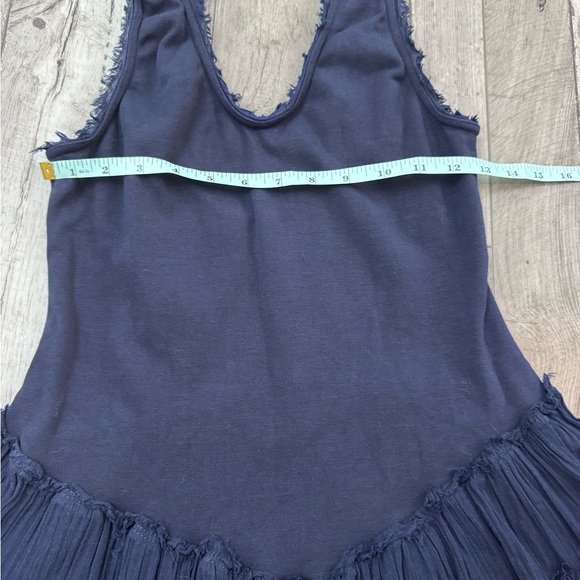 Free People Izi Drop-Waist Mini Dress Color: Eclipse Navy Blue Medium - Picture 8 of 9